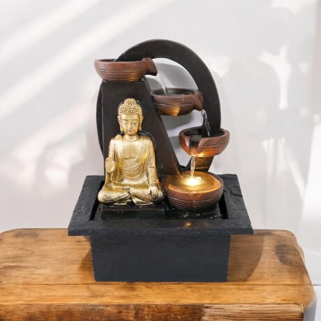 Fuente De Agua Buda Dorado 4 Caídas Fuente De Agua Buda Dorado 4 Caídas