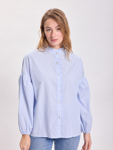 Camisa a rayas Blanco