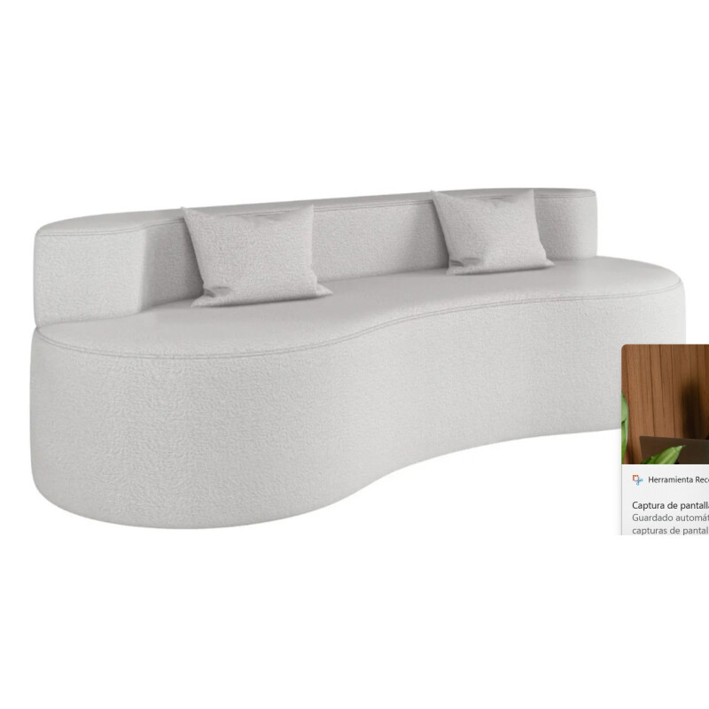 Sillón Sofá Living 3 Cuerpos Charles Compactado En Caja Beige