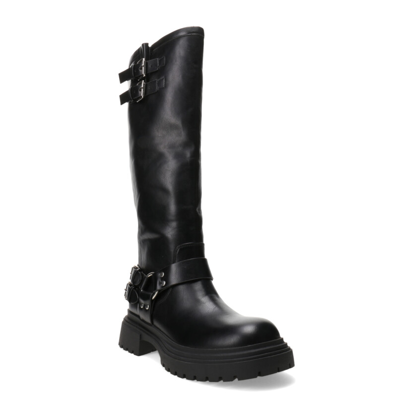 Bota de Mujer Miss Carol HARBOR de caña alta con hebillas Negro