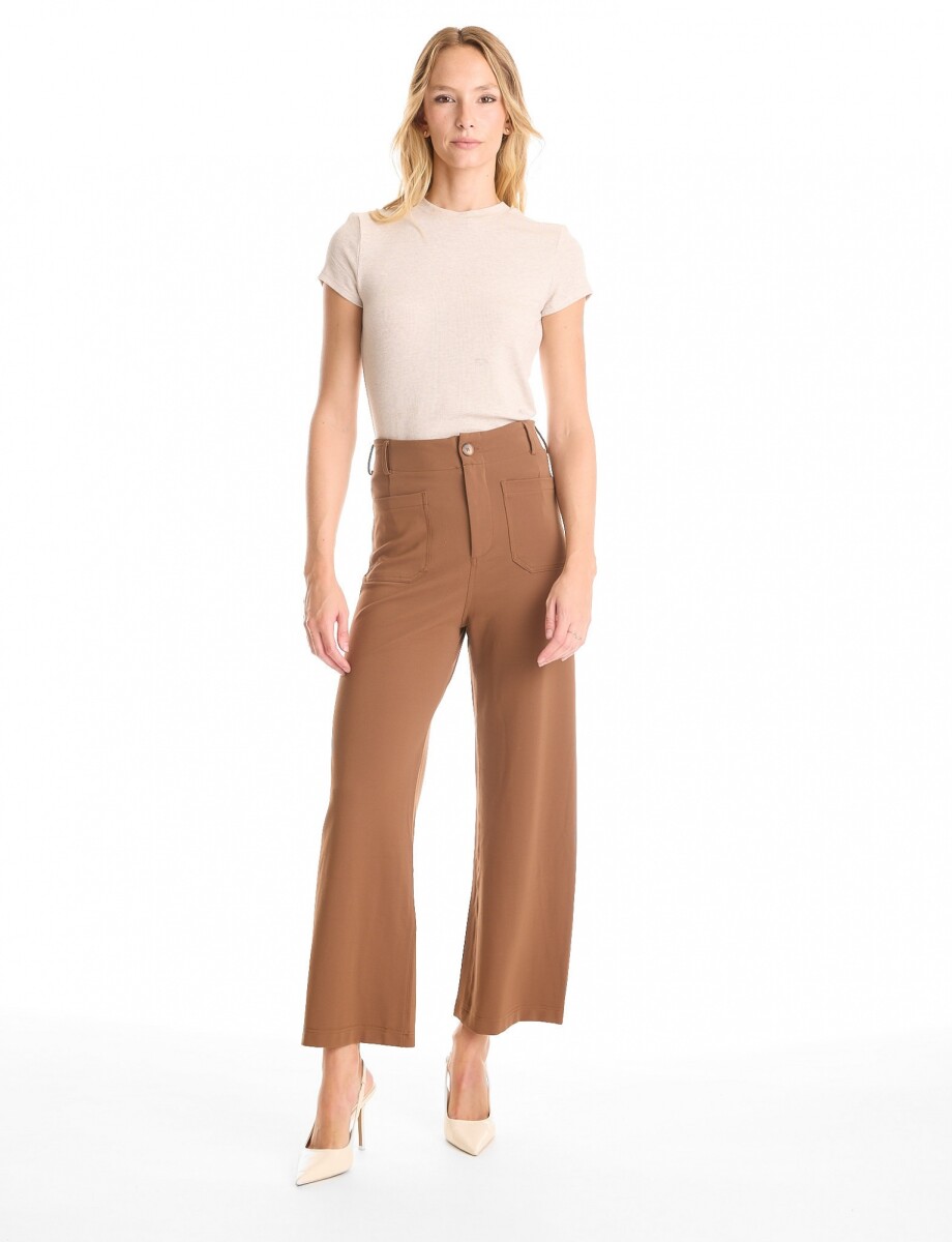 Pantalon Wide Leg - Marron 