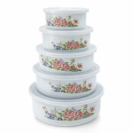 BOWL CON TAPA ENLOZADO SET x5 BOWL CON TAPA ENLOZADO SET x5