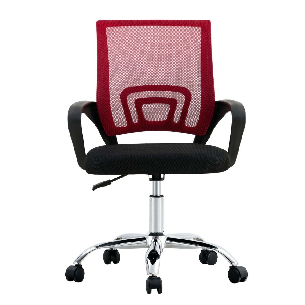 SILLA DE ESCRITORIO MALLA ROJO HY-520P