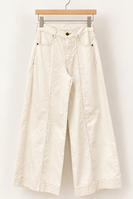 Pantalon Checa Denim Crudo