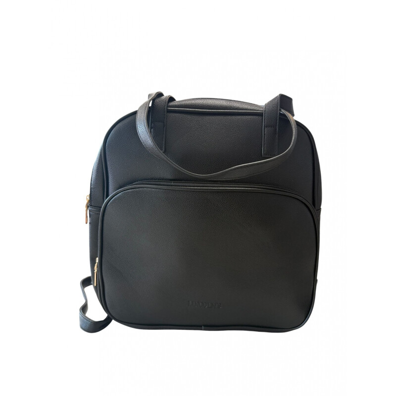 Mochila Cartera en Simil Cuero - Negro Mochila Cartera en Simil Cuero - Negro