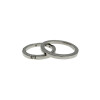 Par de alianzas de oro blanco 18k - una con brillantes - ALW3300 Par de alianzas de oro blanco 18k - una con brillantes - ALW3300