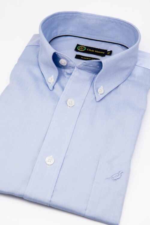 Camisa Button Down - Non Iron Celeste palido