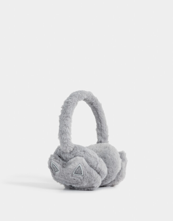 Orejeras infantiles Orejeras Infantil Gatito - Gris Claro