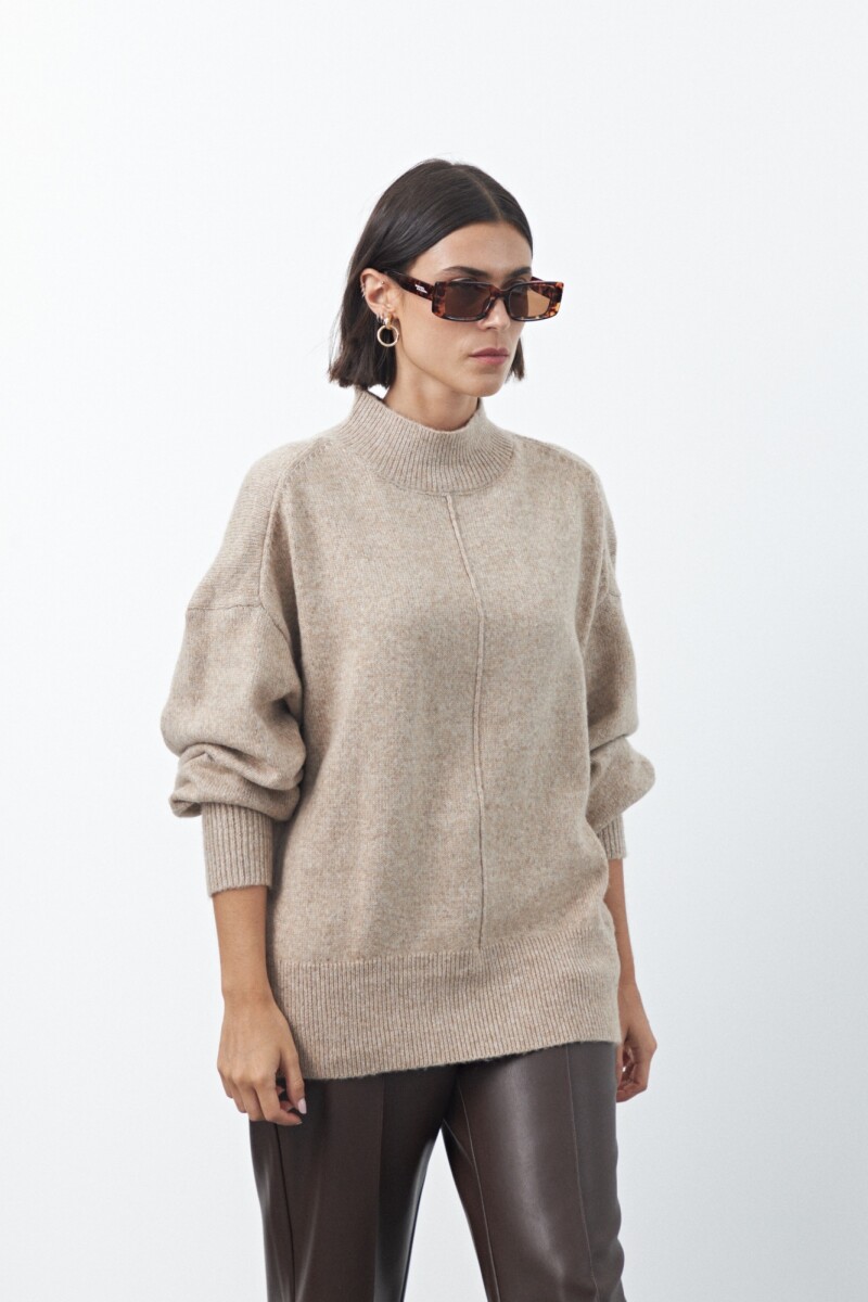 POLERA ISLAND Beige Melange