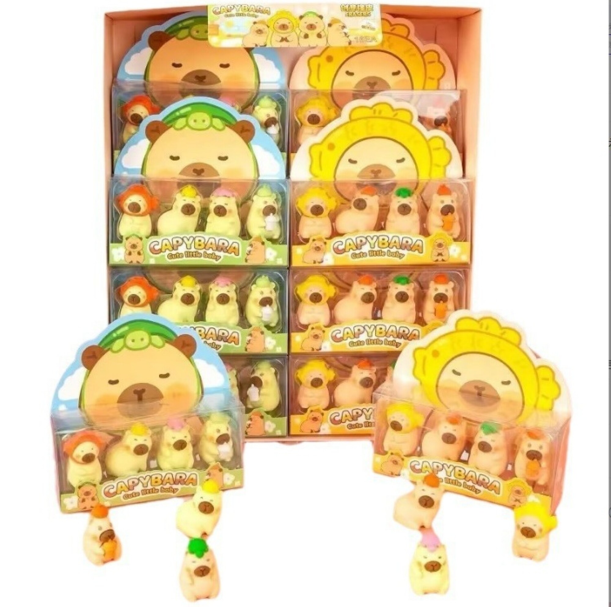 SET DE GOMAS DE BORRAR (CAPIBARA CUTE) — MUMUSO