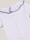 Body Con Cuello De Popelin Hilo A Contraste Blanco