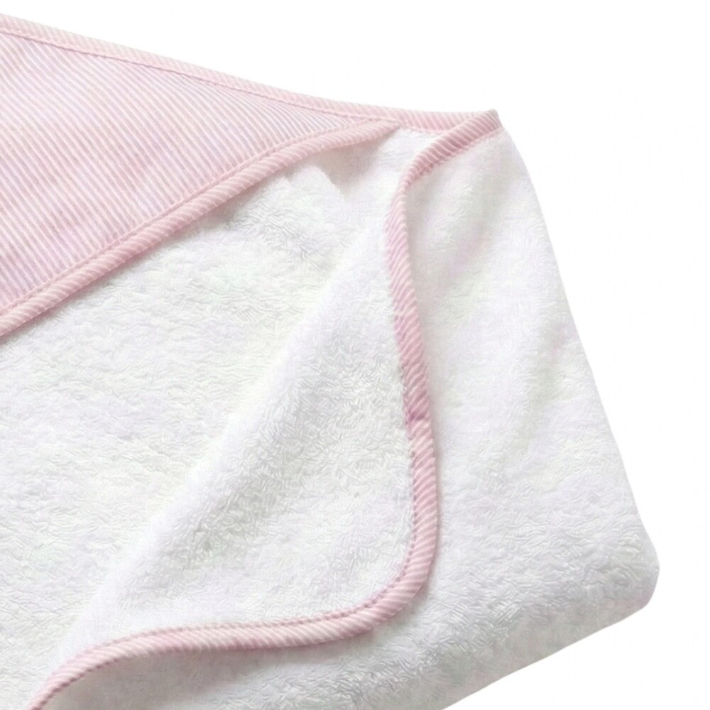 Toalla 80x80cm con Capucha - Clasic Pilar Rosa