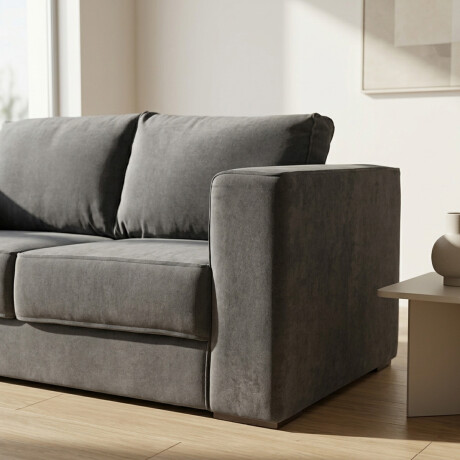 Sofá Olimpus - Microfibra - 2 cuerpos Cora 06-153 (Grafito)