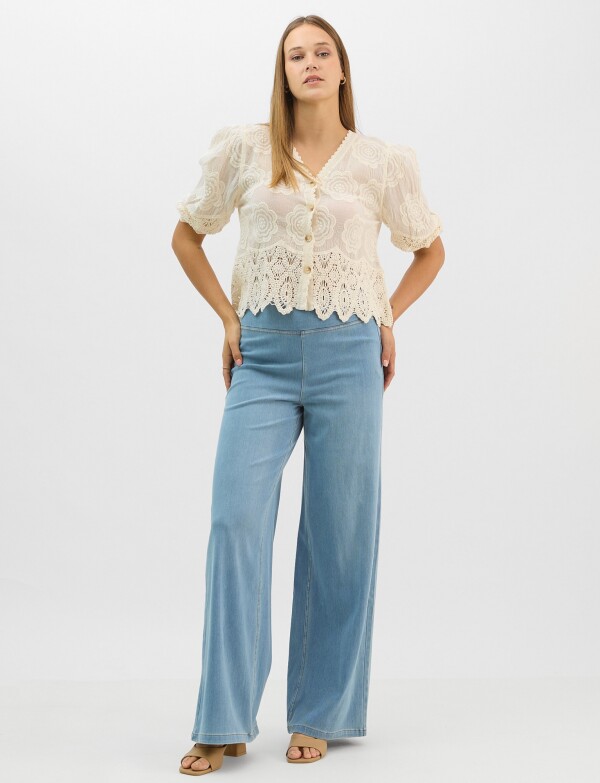 Jegging Estilo Palazzo Con Cintura Elástica JEAN CLARO
