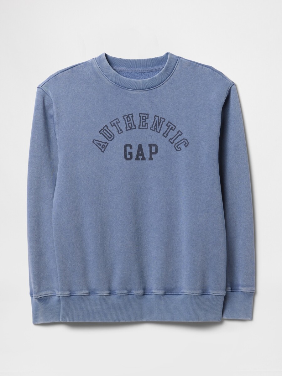 Buzo Deportivo Sin Felpa Logo Gap Mujer - Bainbridge Blue 
