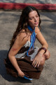 FALDA BIANCA MARRON