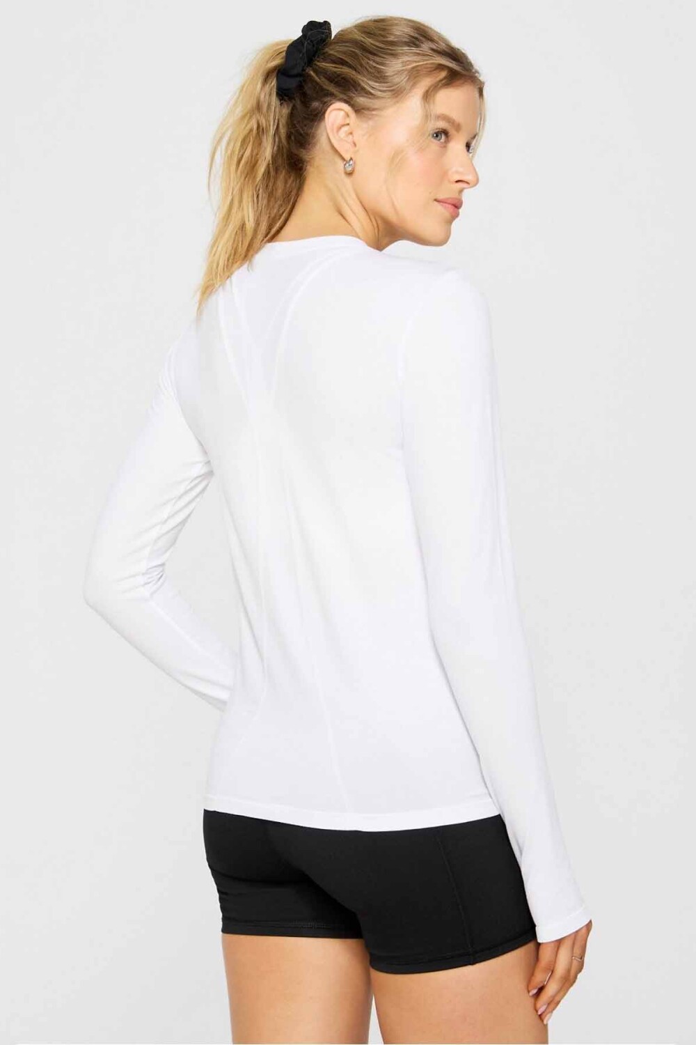 Polo Manga Larga Feather Tech+ Long-Sleeve Top Mujer Classic White