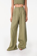 Pantalon Lino Soft Verde