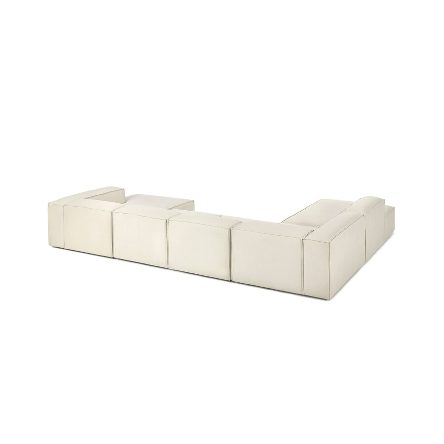 Sillón Nicole Chaise Lounge + Esquinero + Respaldo X2+ Chaise Lounge Simple Beige