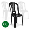 Pack 6 Sillas Plastico Negra Mor Reforzada 140 Kg Apilable Pack 6 Sillas Plastico Negra Mor Reforzada 140 Kg Apilable