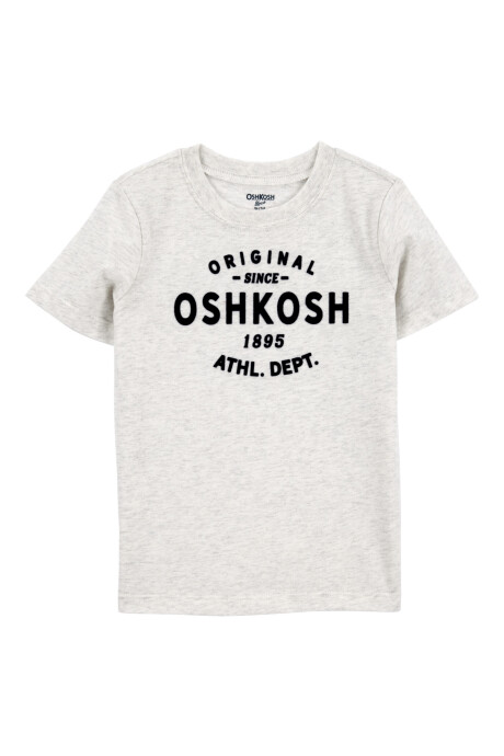 Remera de algodón, con logo, gris. Talles 2-5T Remera de algodón, con logo, gris. Talles 2-5T