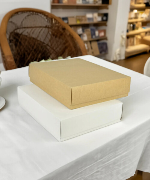 Caja Rectangular 23x32x6 cm REVERSIBLE BLANCO MADERA
