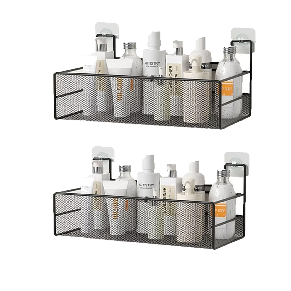 Set x2 Estante colgante adhesivo M - NEGRO 