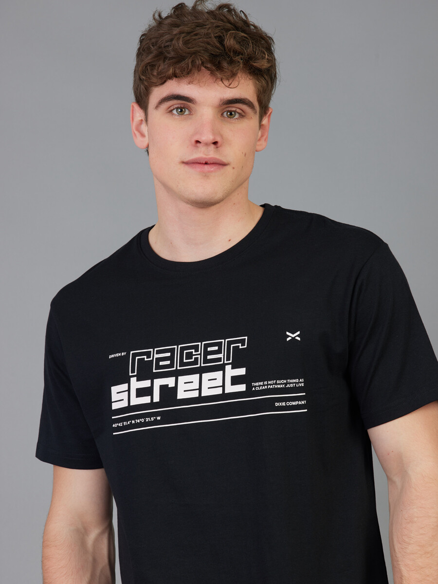 T-SHIRT RACER DIXIE Negro