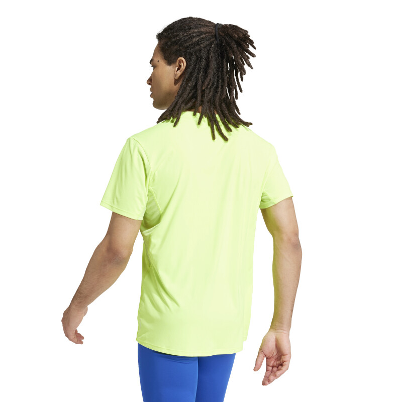Remera de Hombre Adidas Adizero Essentials Verde Fluo
