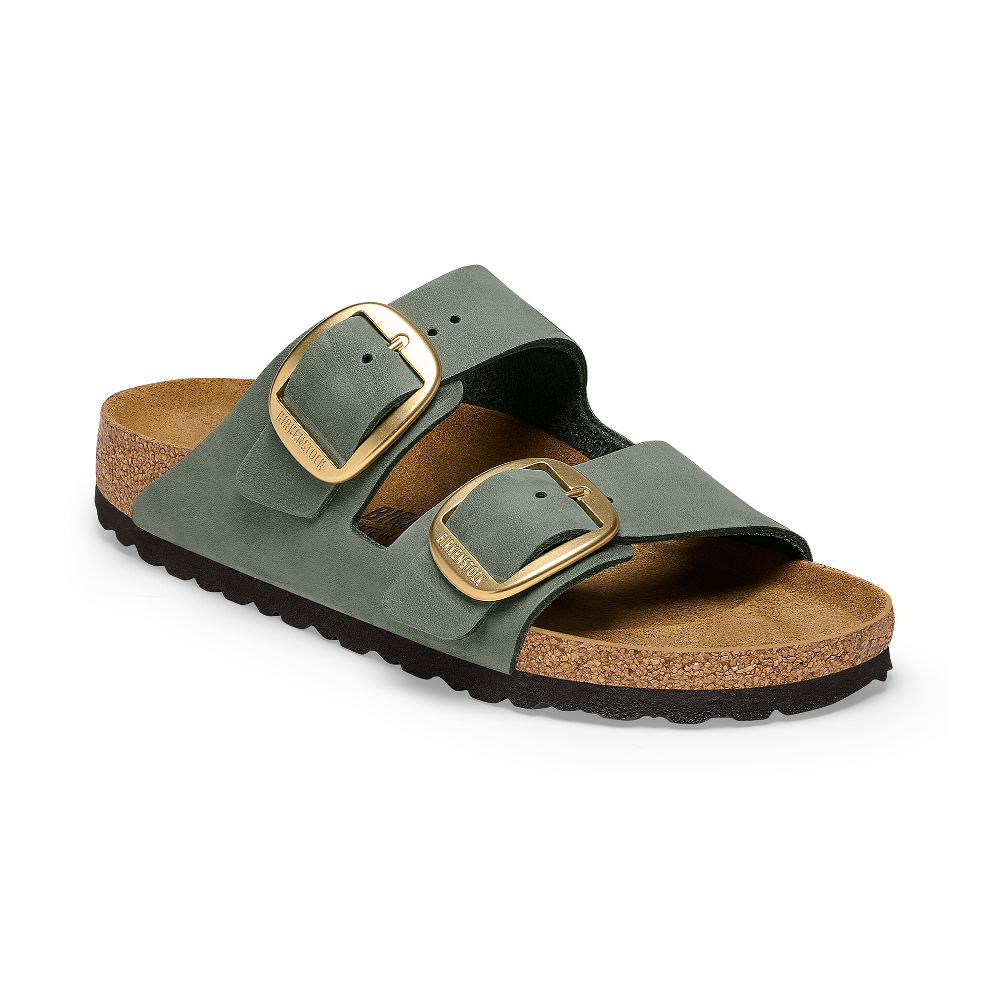 Sandalia Arizona Big Buckle LENB Estrecho Verde Birkenstock