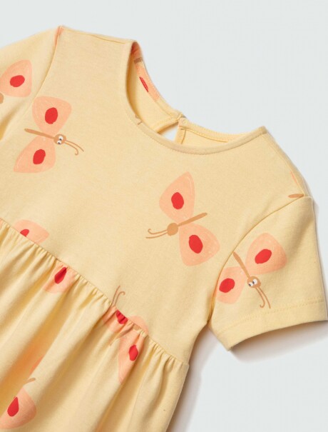 VESTIDO INFANTIL ESTAMPADO AMARILLO