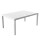 Mesa Ratón Hilton Rattan Jardín Rectangular Exterior Blanco