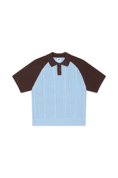 OBEY ABEL POLO SWEATER Celeste