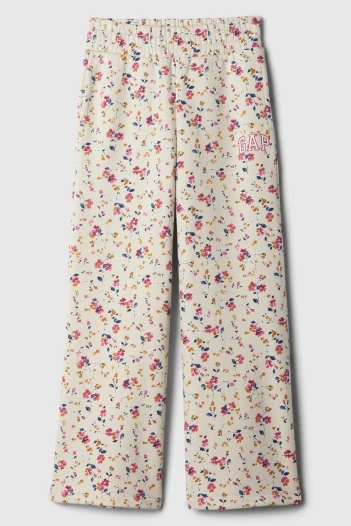 Pantalón Deportivo Logo Gap Ancho Niña White Floral Print