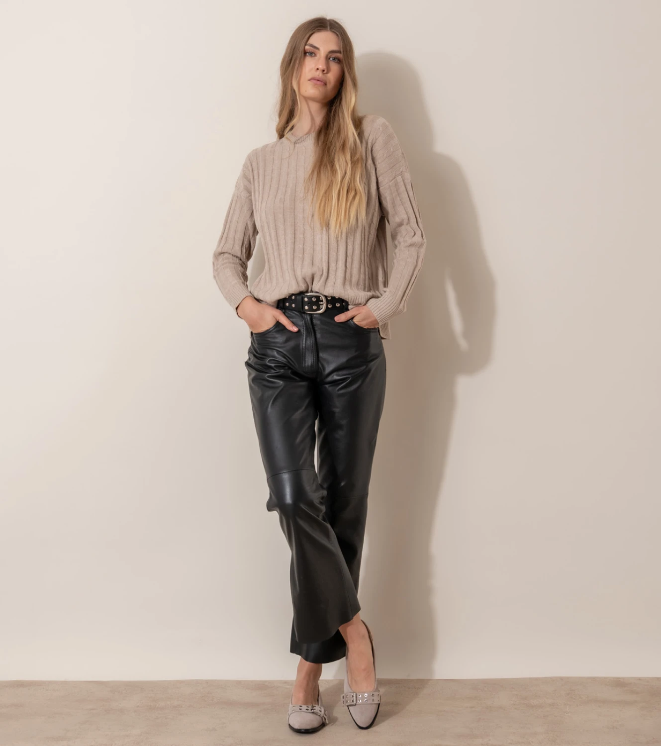 Leather Pant negro l