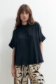 Camisa manga corta negro