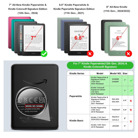 Estuche para Kindle Paperwhite y Colorsoft Verde Estuche para Kindle Paperwhite y Colorsoft Verde