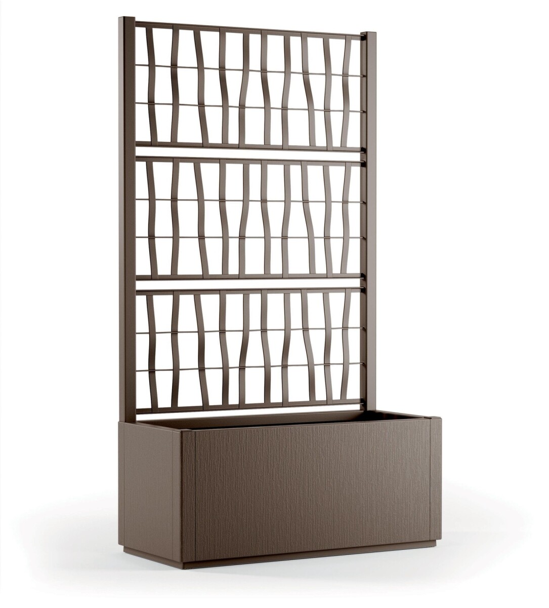 FIORIERA ETHICA RETTANGOLARE 80 CM C/SPALLIERA TORTORA 