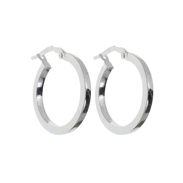 Caravanas, aros de oro blanco 18k (0974W) Caravanas, aros de oro blanco 18k (0974W)