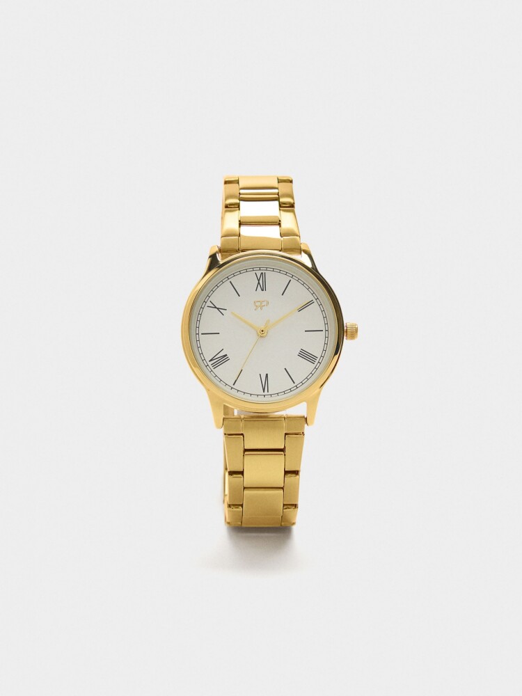 Reloj Dorado Con Pulsera De Acero Inoxidable dorado