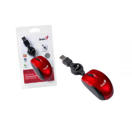 Mini Mouse Genius Retractil USB Rojo 001