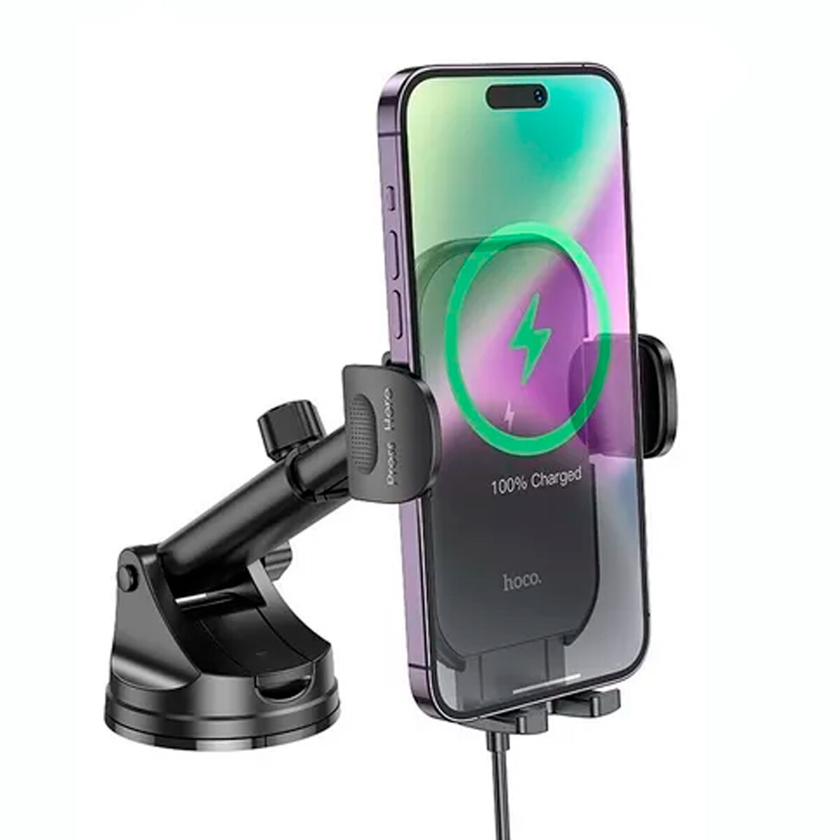 Soporte de celular para auto HOCO HW5Y con carga inalámbrica 