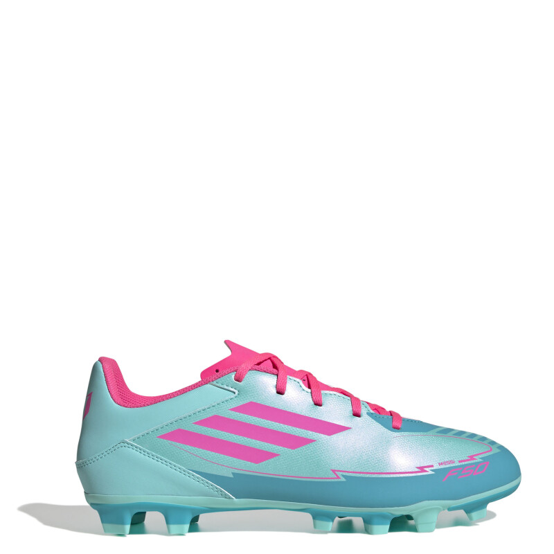 Championes de Fútbol 11 Unisex Adidas F50 Club Messi Verde Agua - Rosado - Cian
