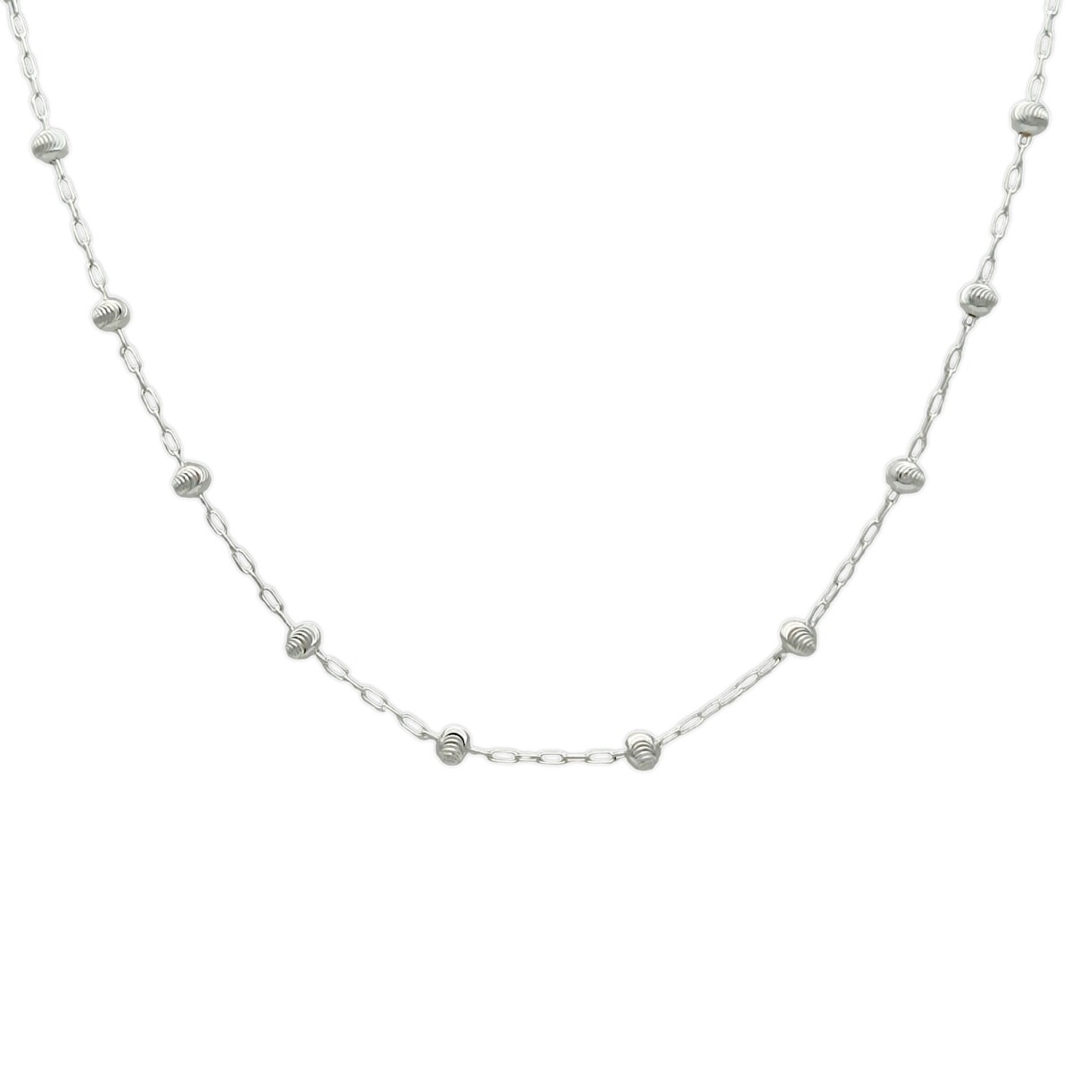 Cadena Bolitas-Plata 925-Sin Piedra-CD3022 - sinpiedra 