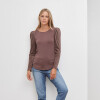 Remera Manga Suede MARRON