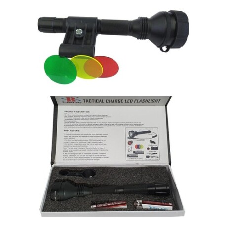 Linterna Táctica Recargable Arye con Soporte para Rifle 2 Baterias y Control Remoto Linterna Táctica Recargable Arye con Soporte para Rifle 2 Baterias y Control Remoto