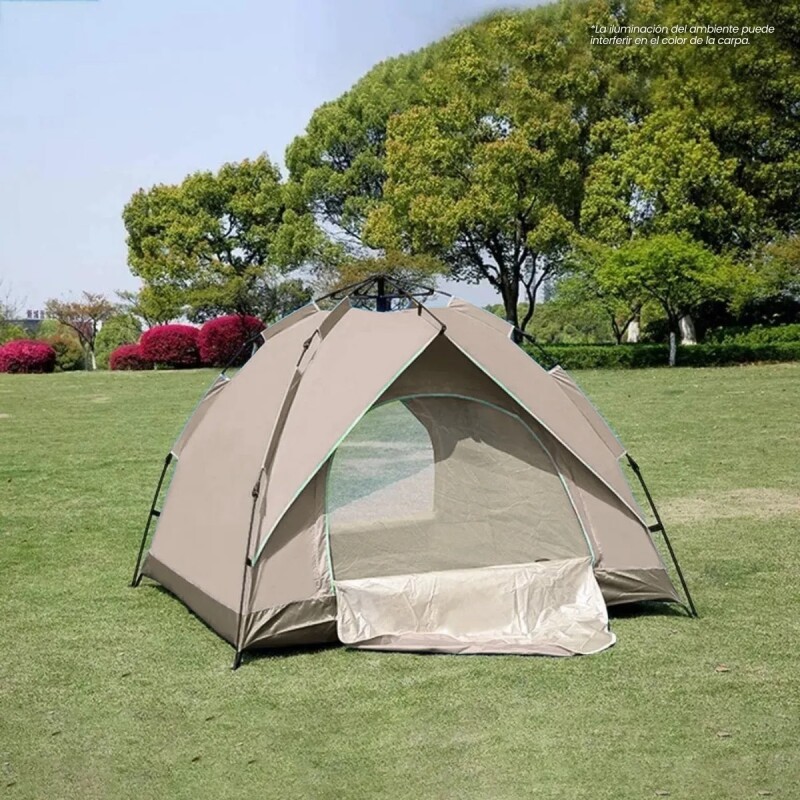 Carpa Automática Autoarmable Capacidad 3 a 4 Personas BEIGE