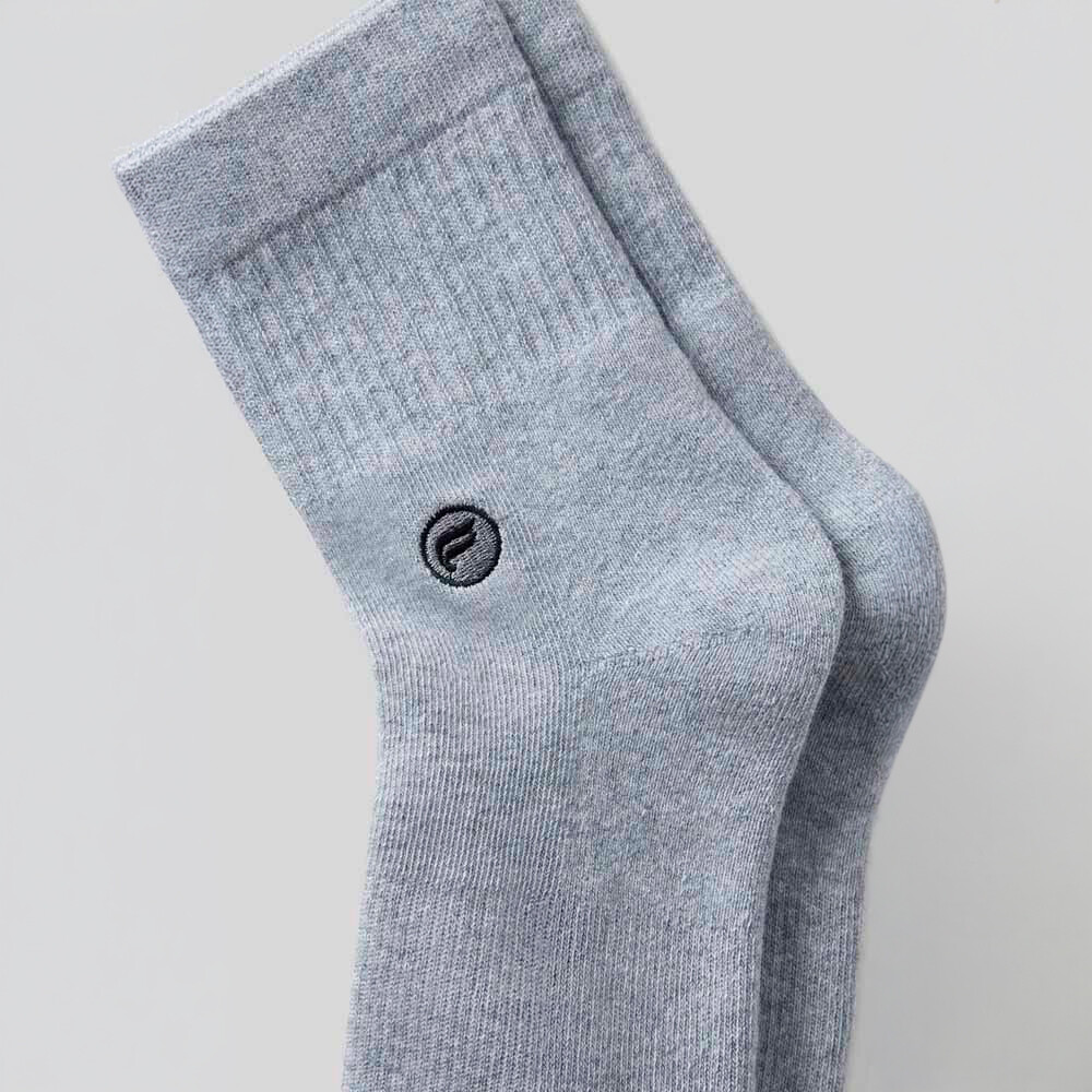 Medias The Everyday Quarter Crew Sock Unisex Classic Grey Heather
