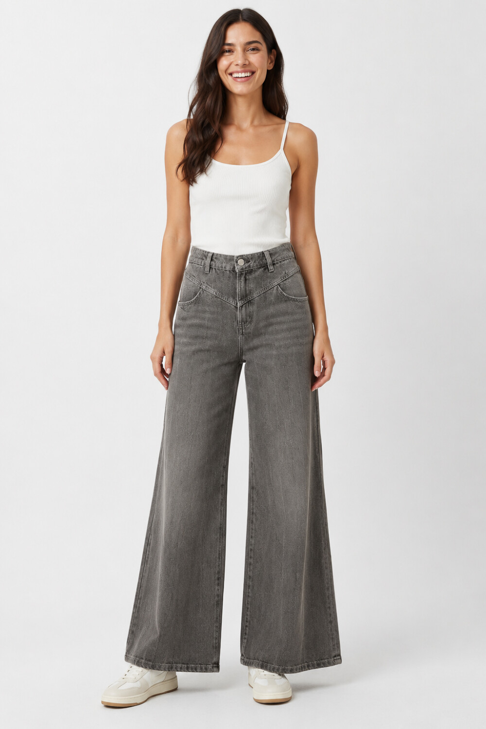 Pantalon Evara Gris Claro