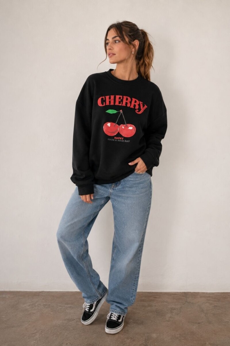 BUZO SLOWLY MGF35 CHERRY - NEGRO 